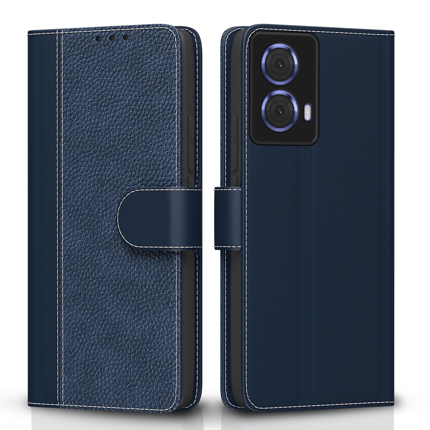 Blue Wallet mobile flip cover for Moto G85 5G – Pikkme