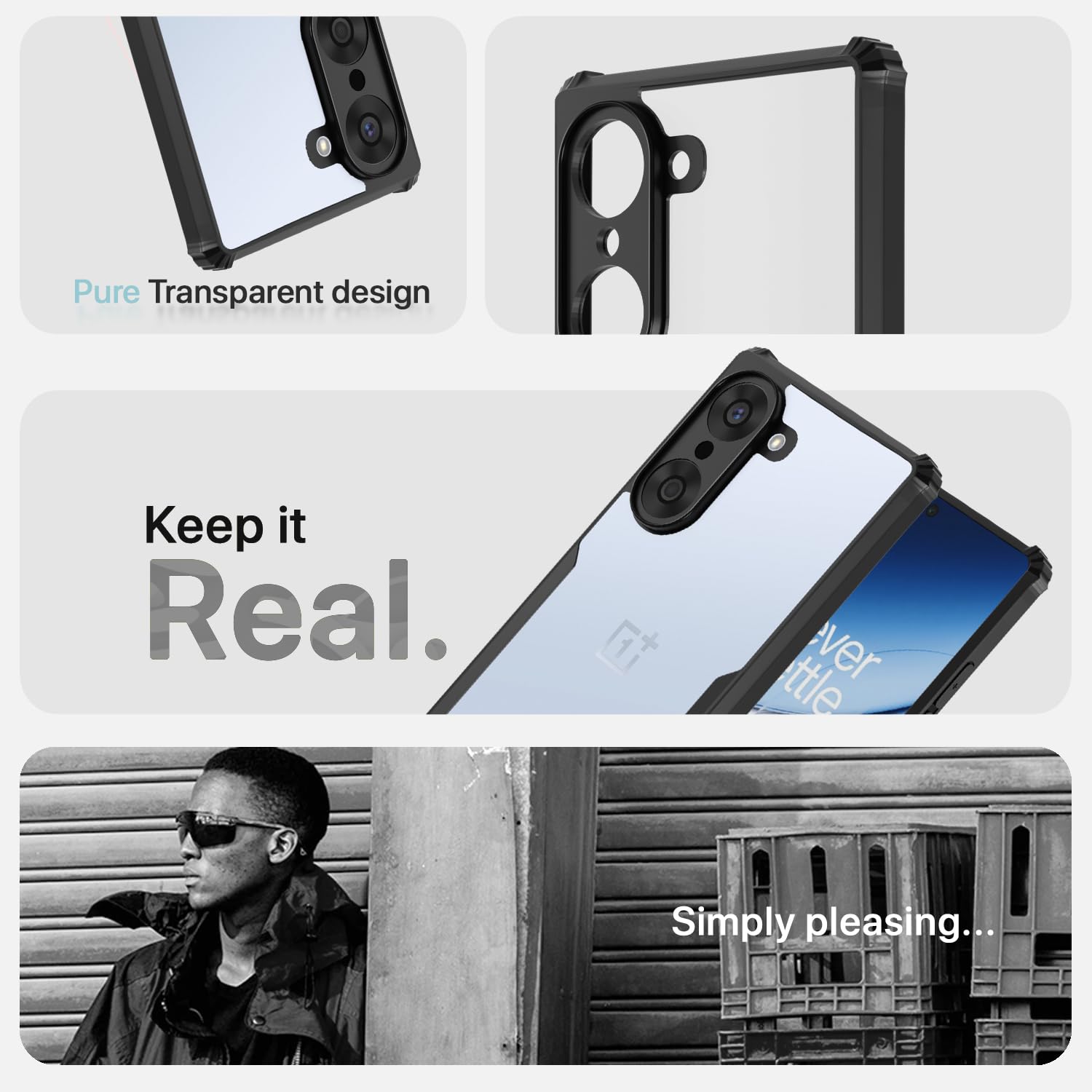Pikkme black Clear mobile back cover for OnePlus Nord CE 5 5G Ultra – photo 4