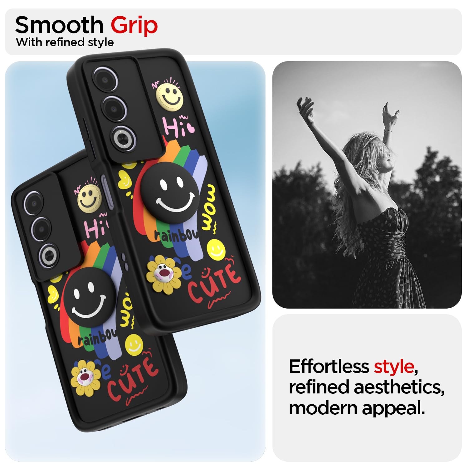 Pikkme black mobile cover for Oppo A3 Pro 5G – photo 2