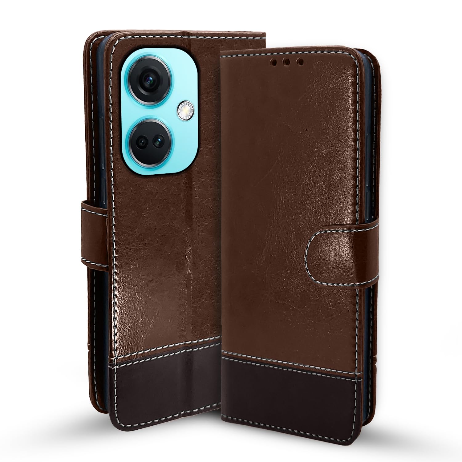 Pikkme OnePlus Nord CE 3 5G brown & coffee flip case