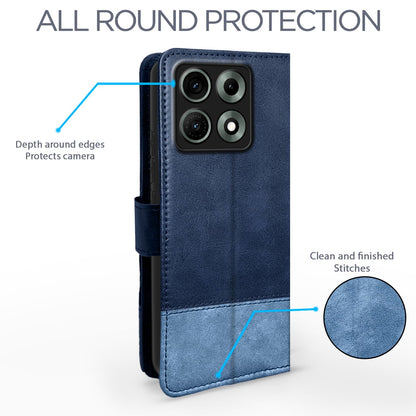 Pikkme navy & light blue Magnetic wallet flip cover for Moto Edge 70 Max 5G – photo 4