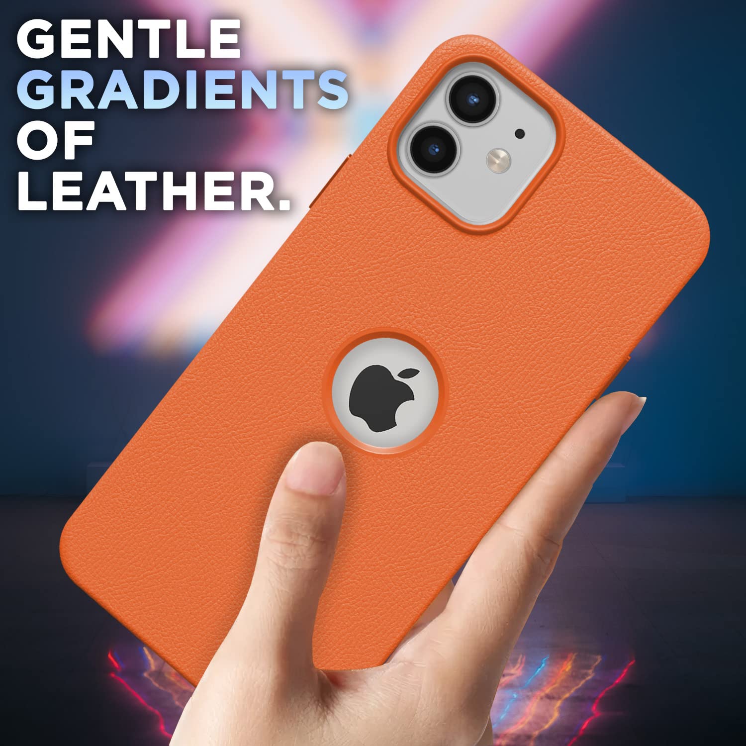 iPhone 12/12 Pro Leather mobile cover in orange by Pikkme – photo 5