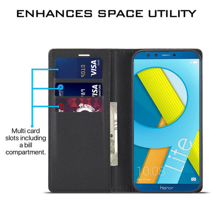 Honor 9 Lite mobile flip cover in black by Pikkme – photo 3