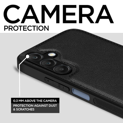 Pikkme black Leather mobile cover for Samsung A25 5G – photo 3