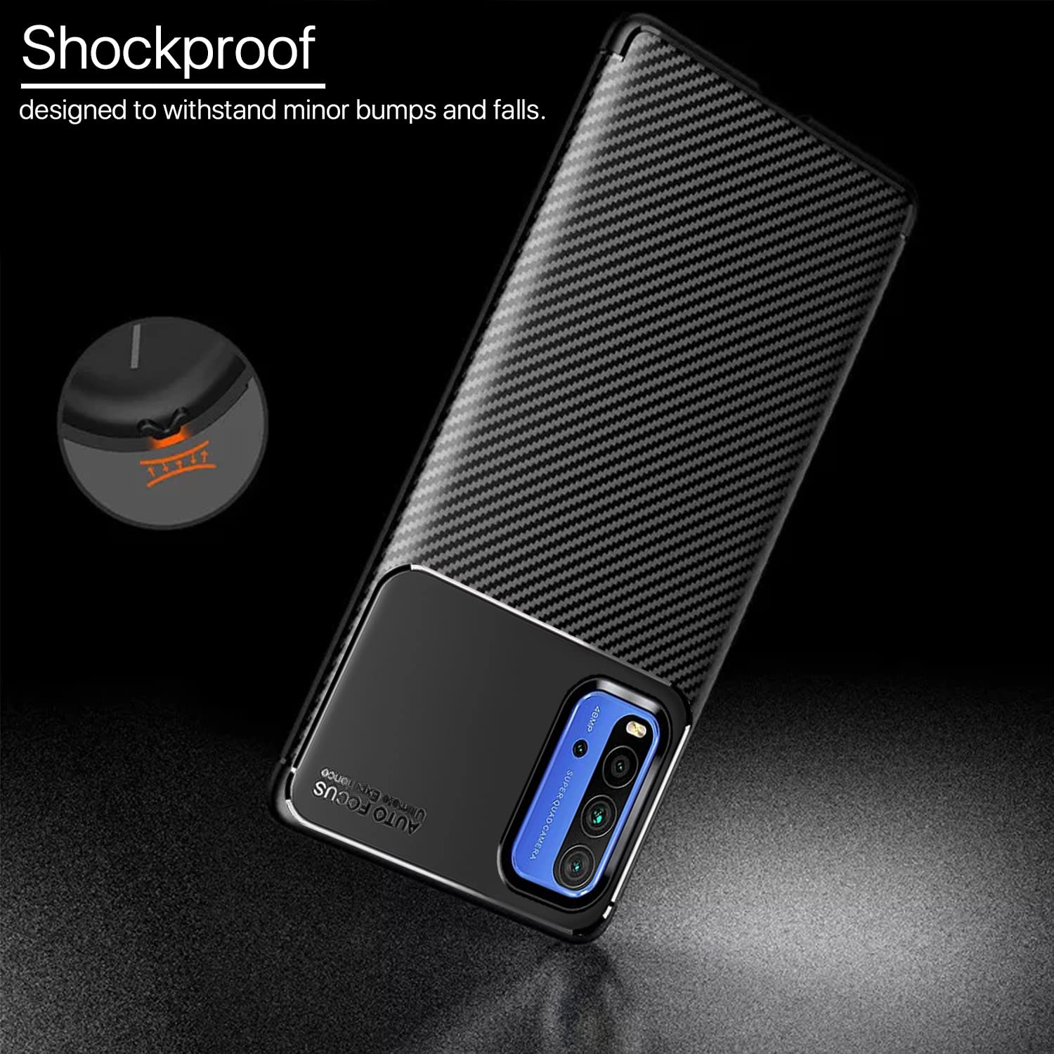 Redmi 9 Power Carbon phone cover in black by Pikkme – photo 4