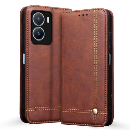 Pikkme Vivo T2X/Y16/Y56 5G Magnetic brown mobile flip cover