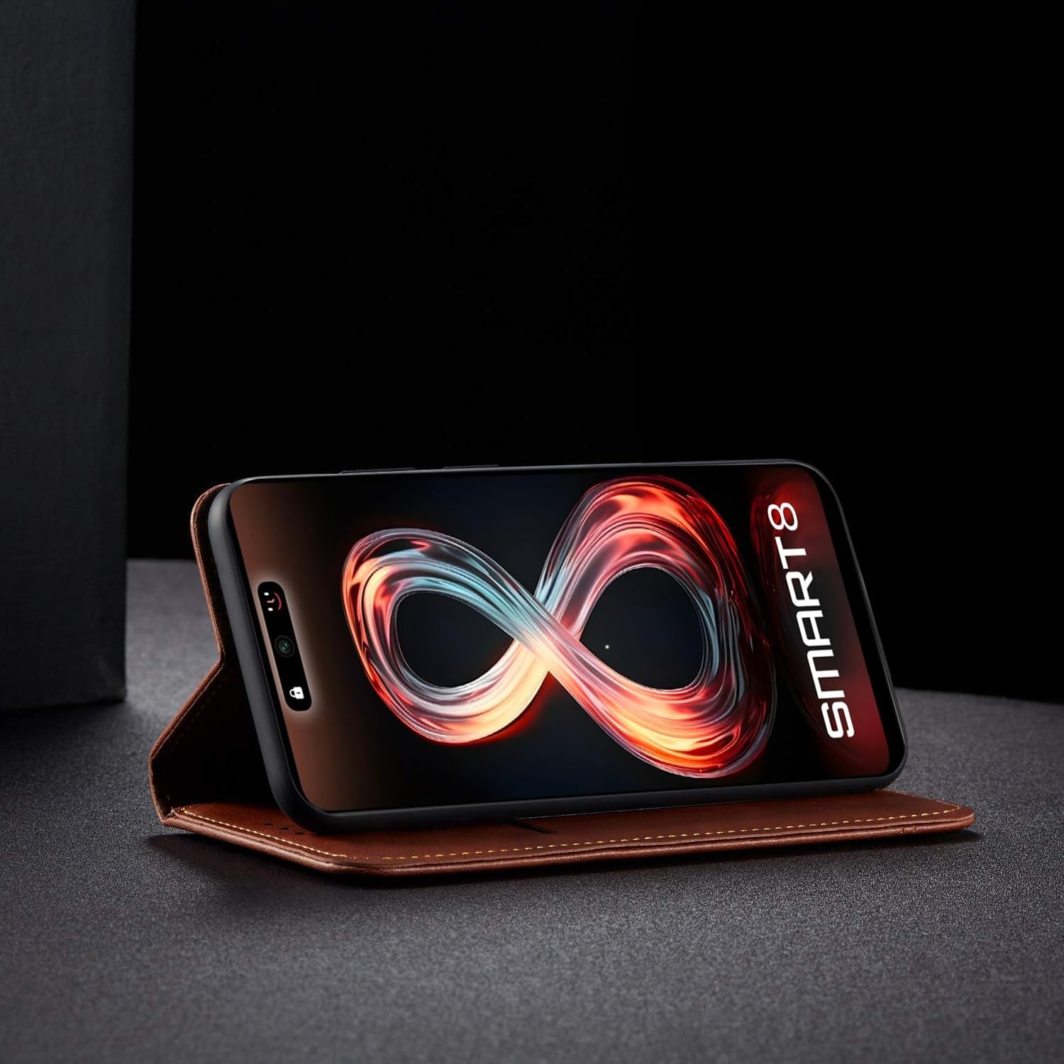 Pikkme brown Magnetic flip cover for Infinix Smart 8 – photo 5