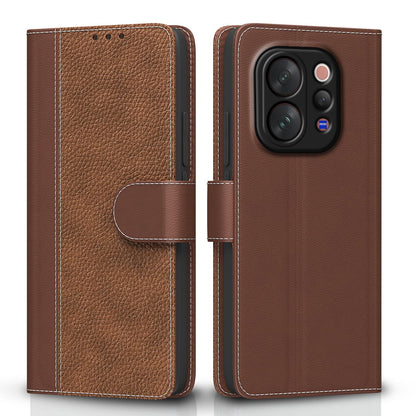 Tan Wallet mobile flip cover for Vivo V70/V70 – Pikkme