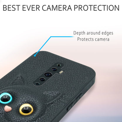 Oppo Reno 2f/2Z Cat phone cover in black by Pikkme – photo 5