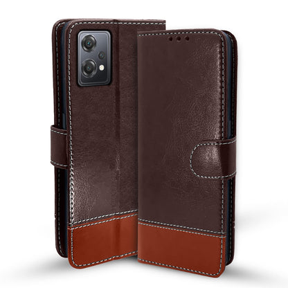 OnePlus Nord CE 2 Lite 5G wallet flip cover in coffee & brown by Pikkme