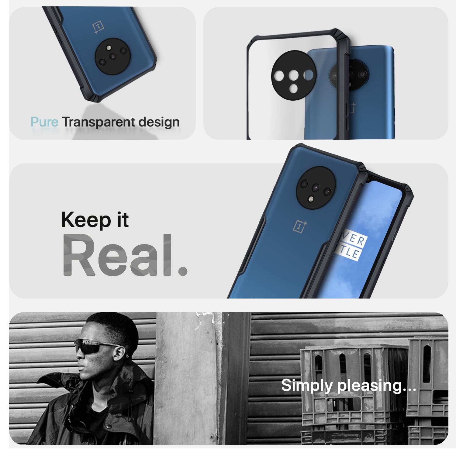 Black phone cover for OnePlus 7T – Pikkme – photo 4