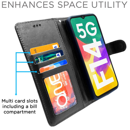 Samsung F14 5G mobile flip cover in black by Pikkme – photo 3