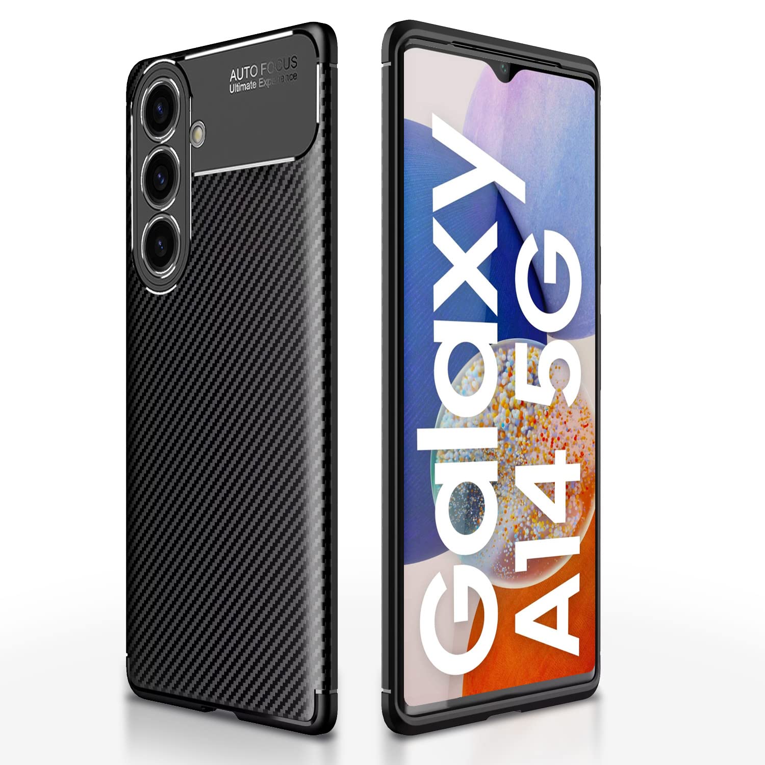 Samsung A14 5G Carbon mobile back cover in black by Pikkme