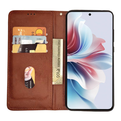 OPPO F25 Pro 5G Magnetic flip case in brown by Pikkme – photo 3