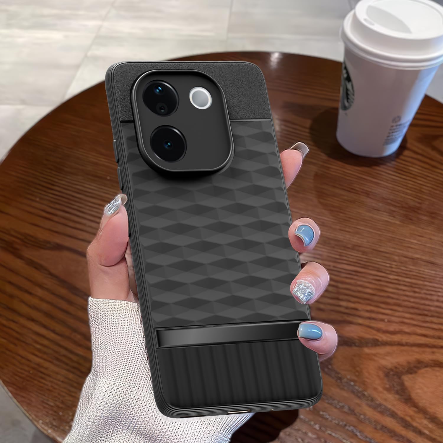 Pikkme Vivo T3 Pro 5G / iQOO Z9s Pro 5G Gencase Back Cover (Black)