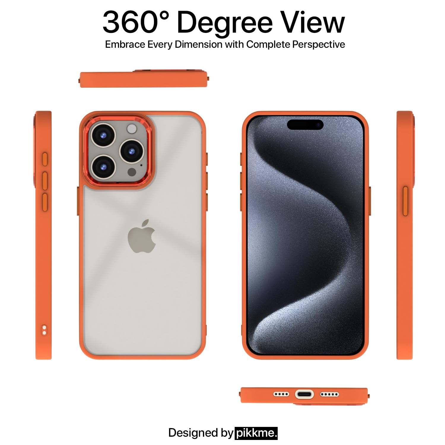 Pikkme iPhone 15 Pro orange phone cover – photo 2