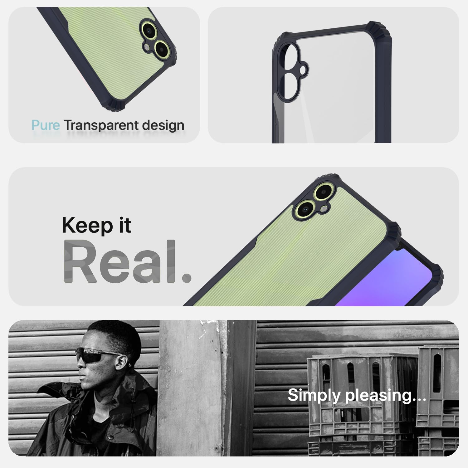 Pikkme Samsung A06 Clear blue mobile back cover – photo 4