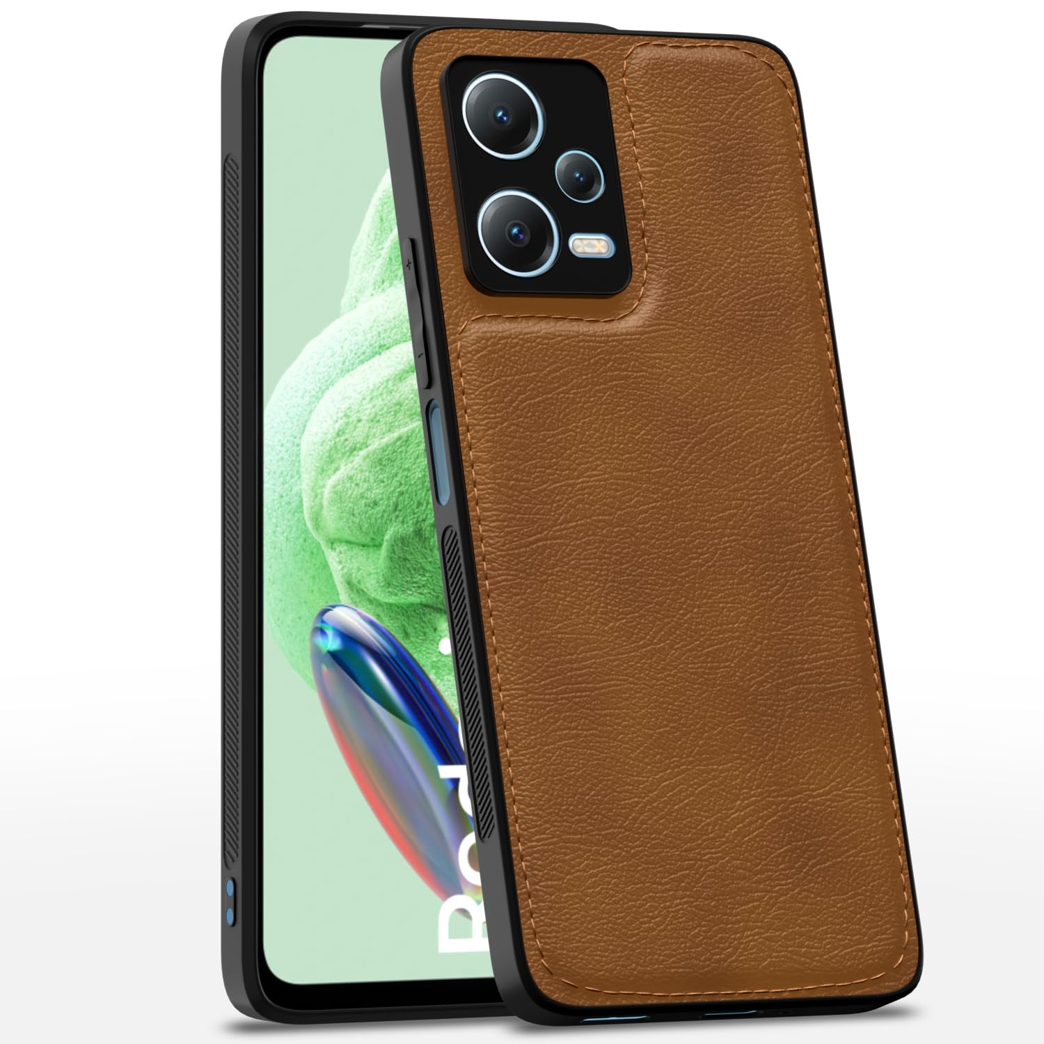 Poco X5/Redmi Note 12 5G back cover in brown by Pikkme
