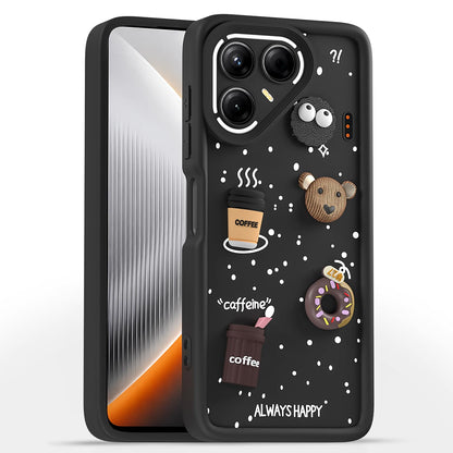 Tecno Pova 7 5G/3D Silicone mobile cover in black by Pikkme