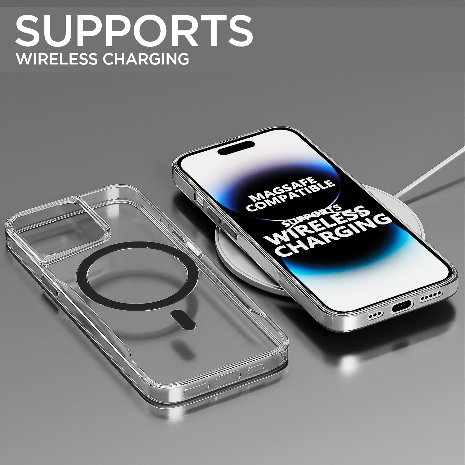 Pikkme iPhone 14 Pro Clear Magsafe Back Cover (Transparent)