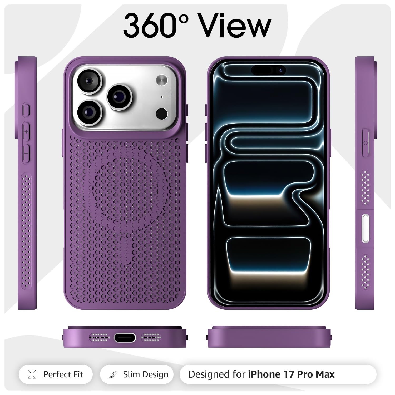 iPhone 17 Pro Max MagSafe back cover in purple by Pikkme – photo 3