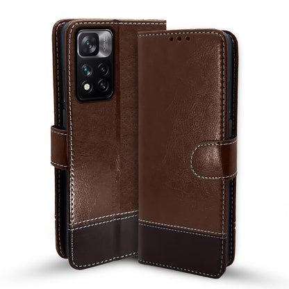Pikkme brown & coffee Magnetic flip cover for Mi 11i 5G/11i