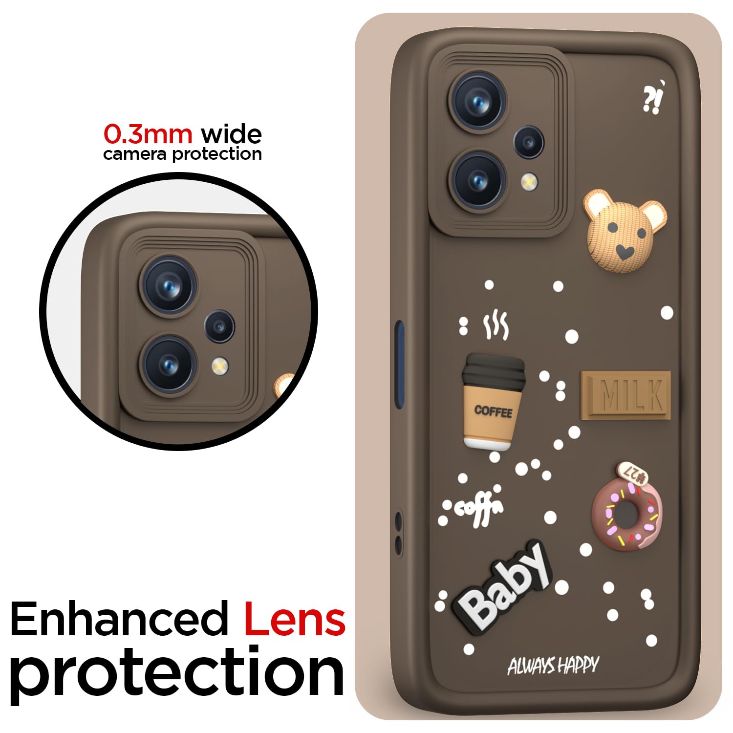 Pikkme Realme 9 Pro 5G Silicone brown phone cover – photo 5