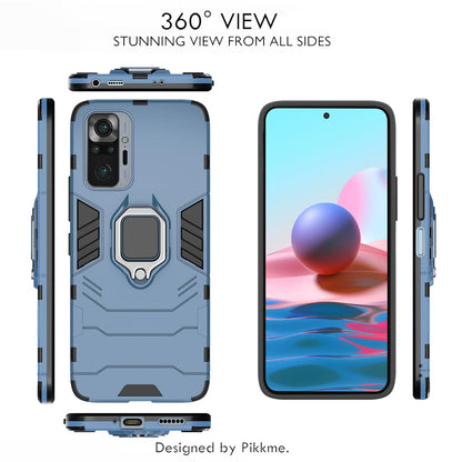 Pikkme Redmi Note 10 Pro/Note 10 Pro Max D5 Tough Armor Back Cover | Blue