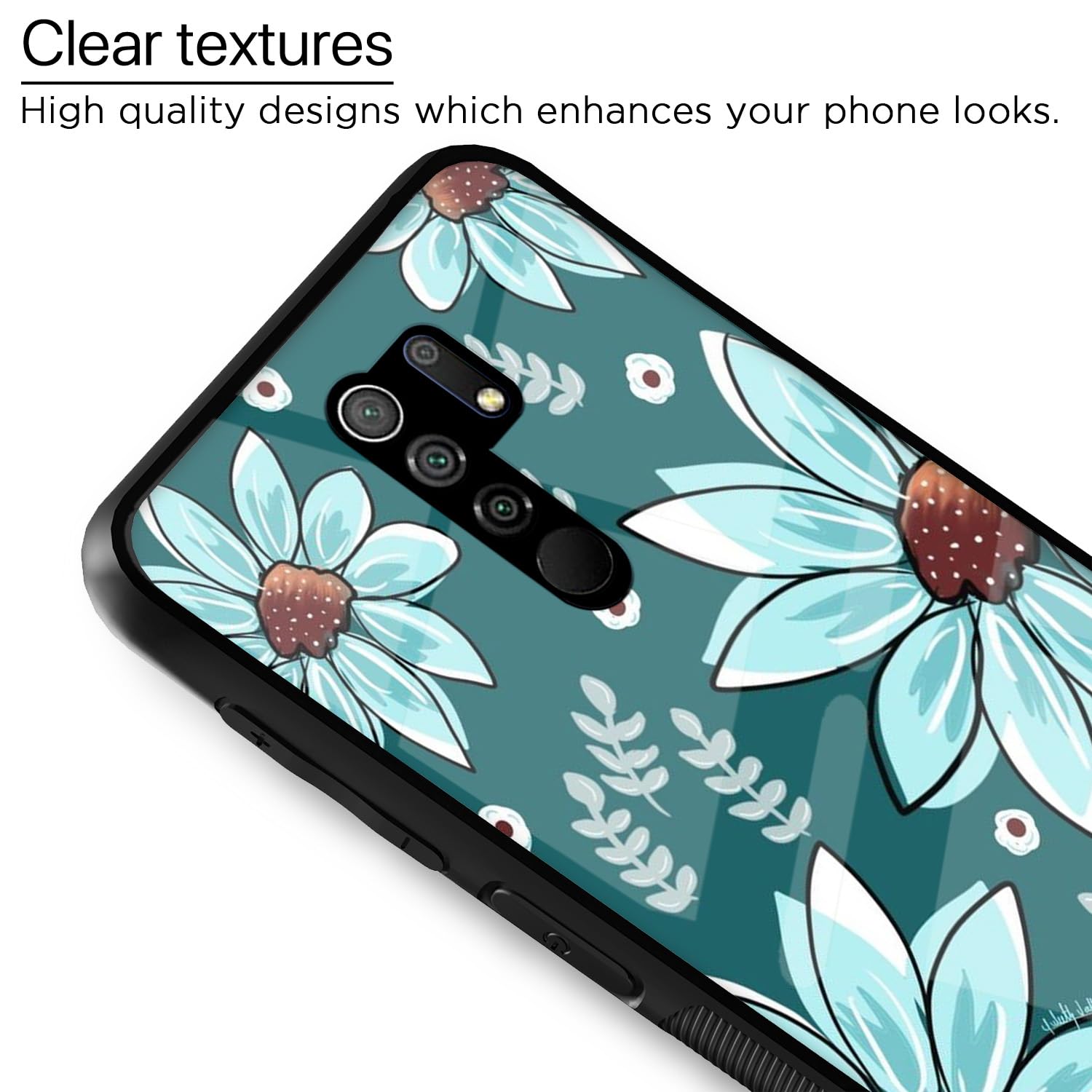 Redmi 9 Prime Flower mobile back cover by Pikkme – photo 4