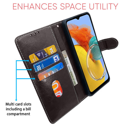 Pikkme coffee & brown wallet flip cover for Samsung M14 5G – photo 3
