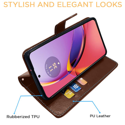Pikkme brown & coffee Magnetic flip cover for Moto G84 5G – photo 5