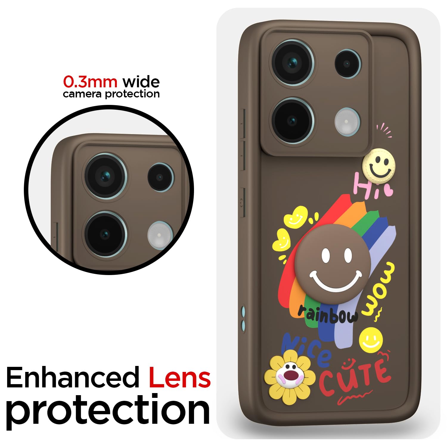 Redmi Note 13 Pro/Poco X6 5G Soft Silicone back cover in brown by Pikkme – photo 5