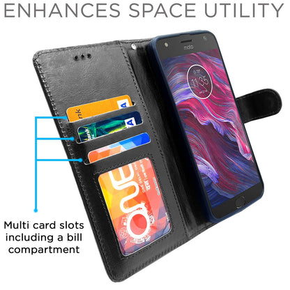 Pikkme black wallet flip cover for Moto X4 – photo 3