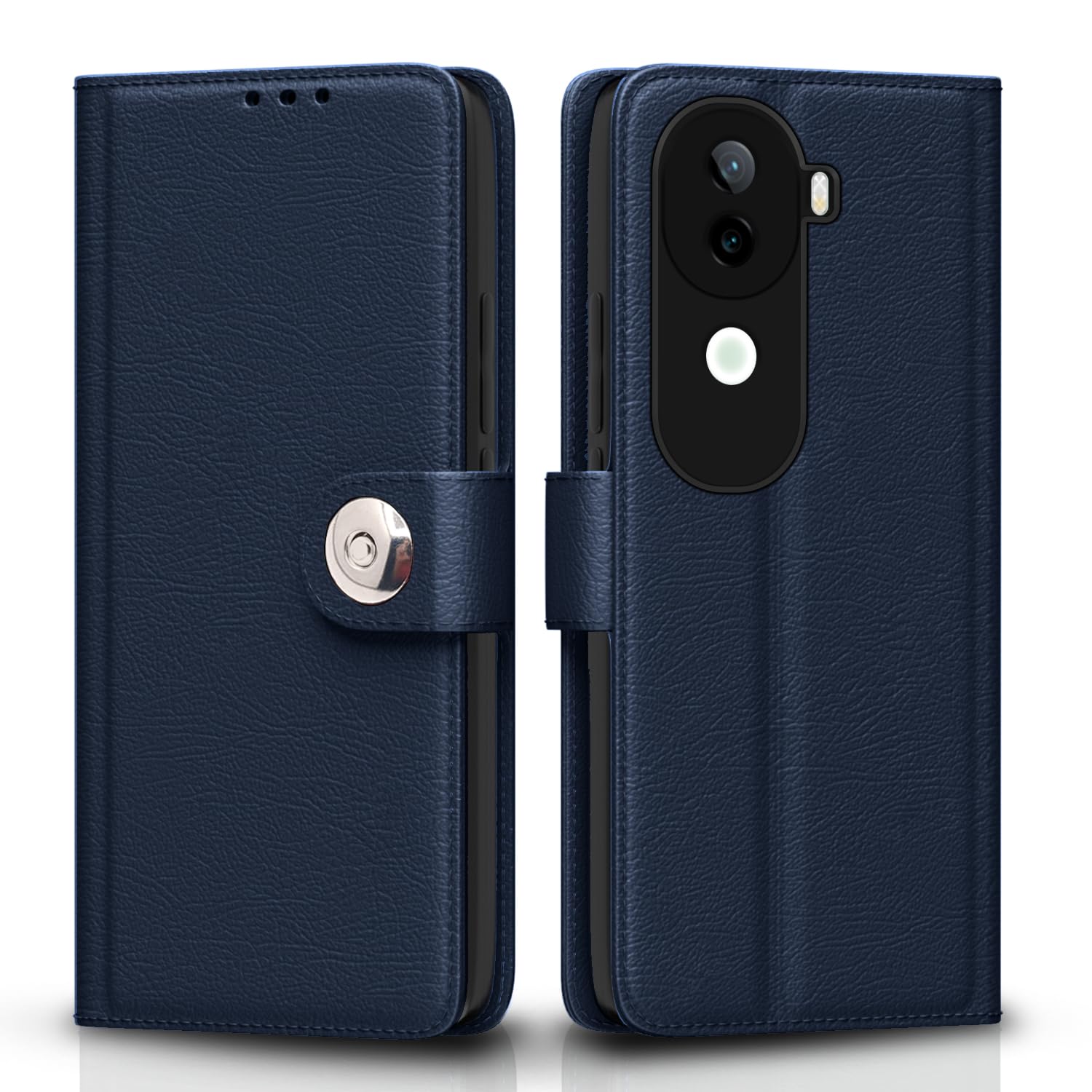 Pikkme blue wallet flip cover for Vivo V40e/iQOO Z9s 5G
