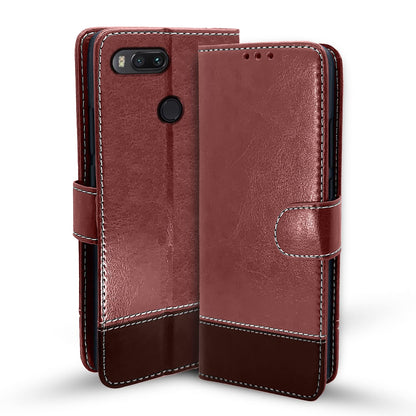 Pikkme brown & coffee flip cover for Mi A1