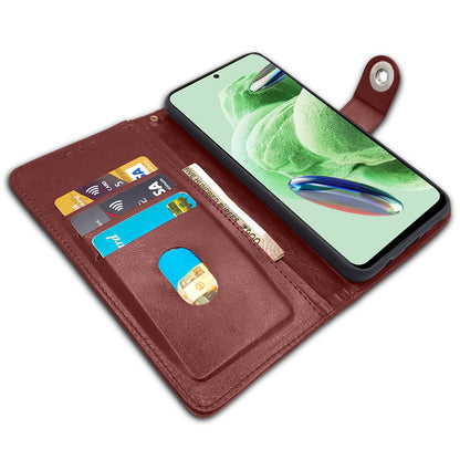 Poco X5/Redmi Note 12 5G flip cover in brown by Pikkme – photo 3