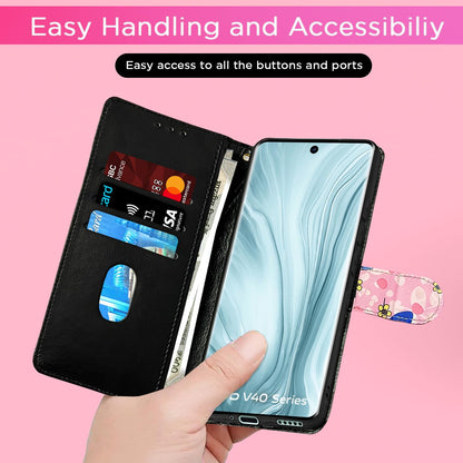 Pink flower Wallet flip cover for Vivo V40/V40 Pro/T3 Ultra 5G – Pikkme – photo 7