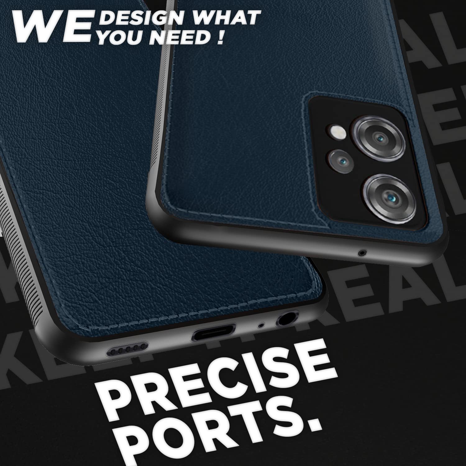 Pikkme Oneplus Nord Ce 2 Lite 5G Leatherback Back Case | Blue