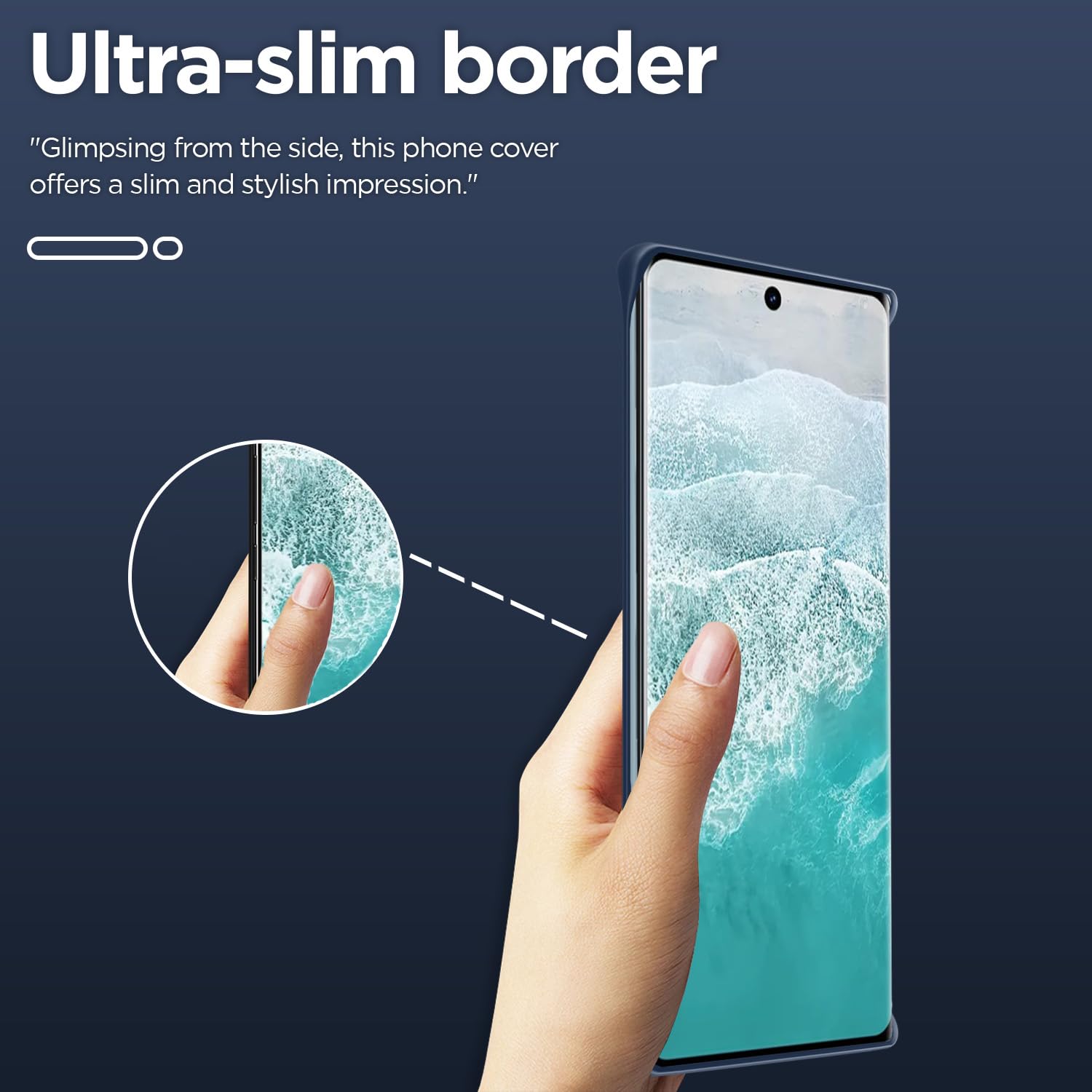 Pikkme blue Frameless mobile back cover for Samsung M35 5G