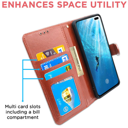 Brown wallet flip cover for Vivo V19 – Pikkme – photo 3