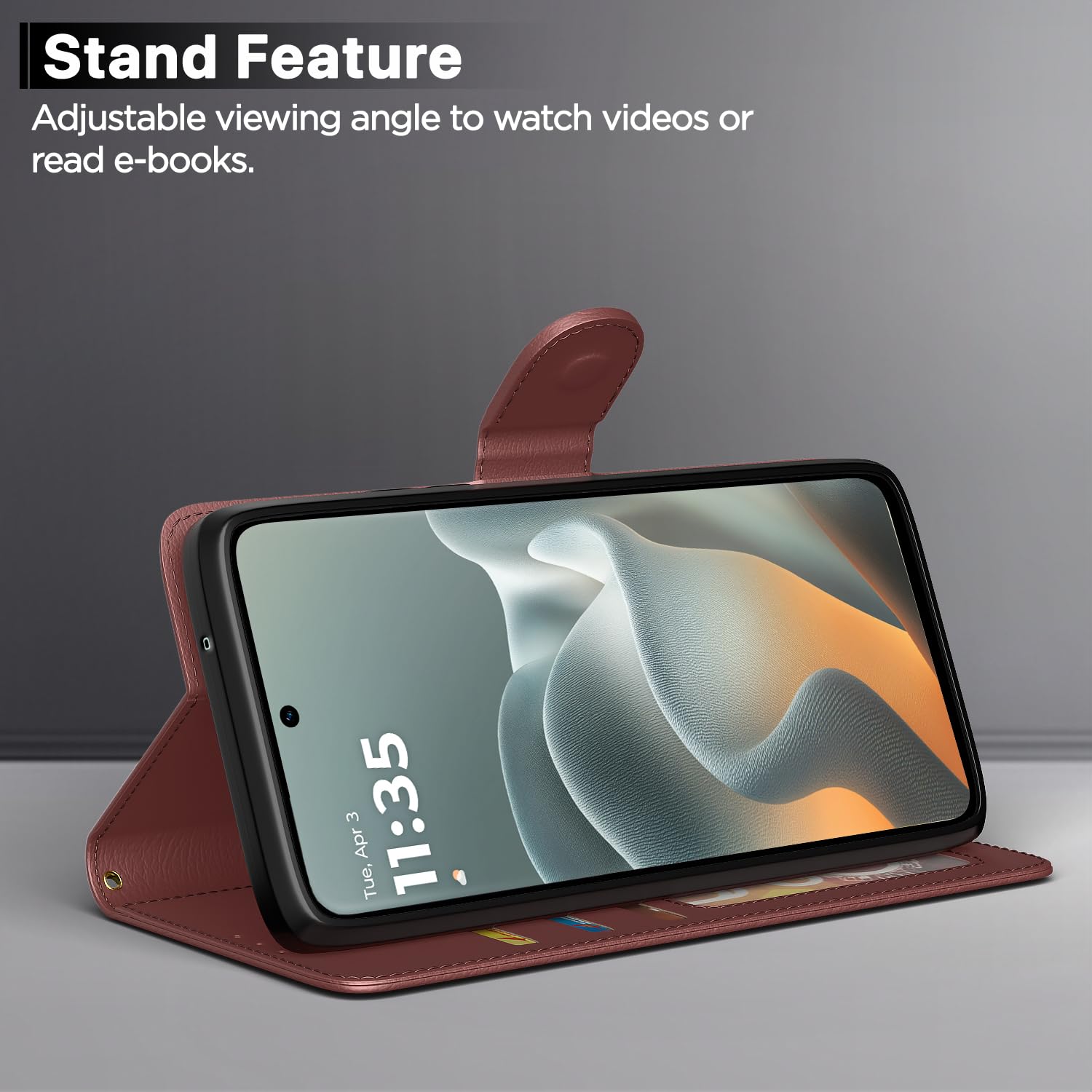 Pikkme brown flip case for Moto Edge 70 Fusion 5G – photo 3