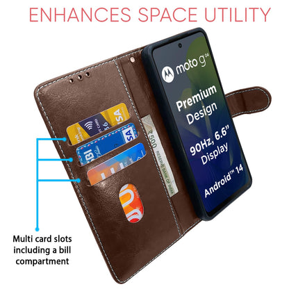 Pikkme Moto G04 brown & coffee flip case – photo 4