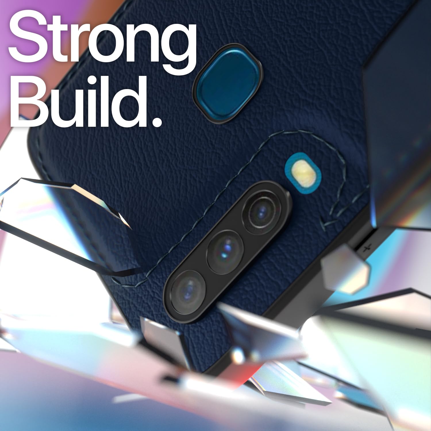 Pikkme blue Leather mobile back cover for Vivo Y12/Y15/Y17/U10 – photo 5