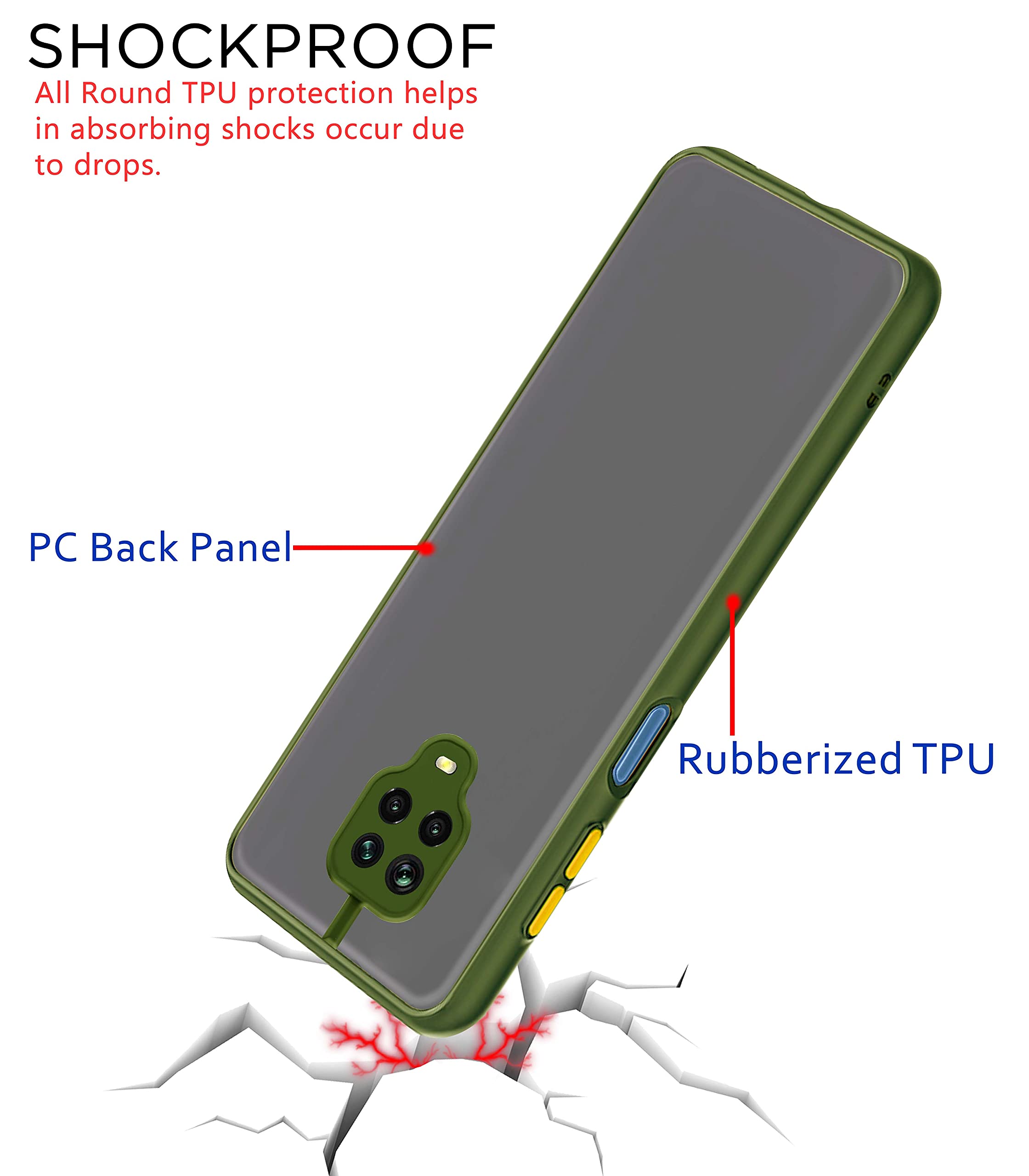 Pikkme Redmi Note 10 Lite/Note 9 Pro/Note 9 Pro Max Matte green back cover – photo 4