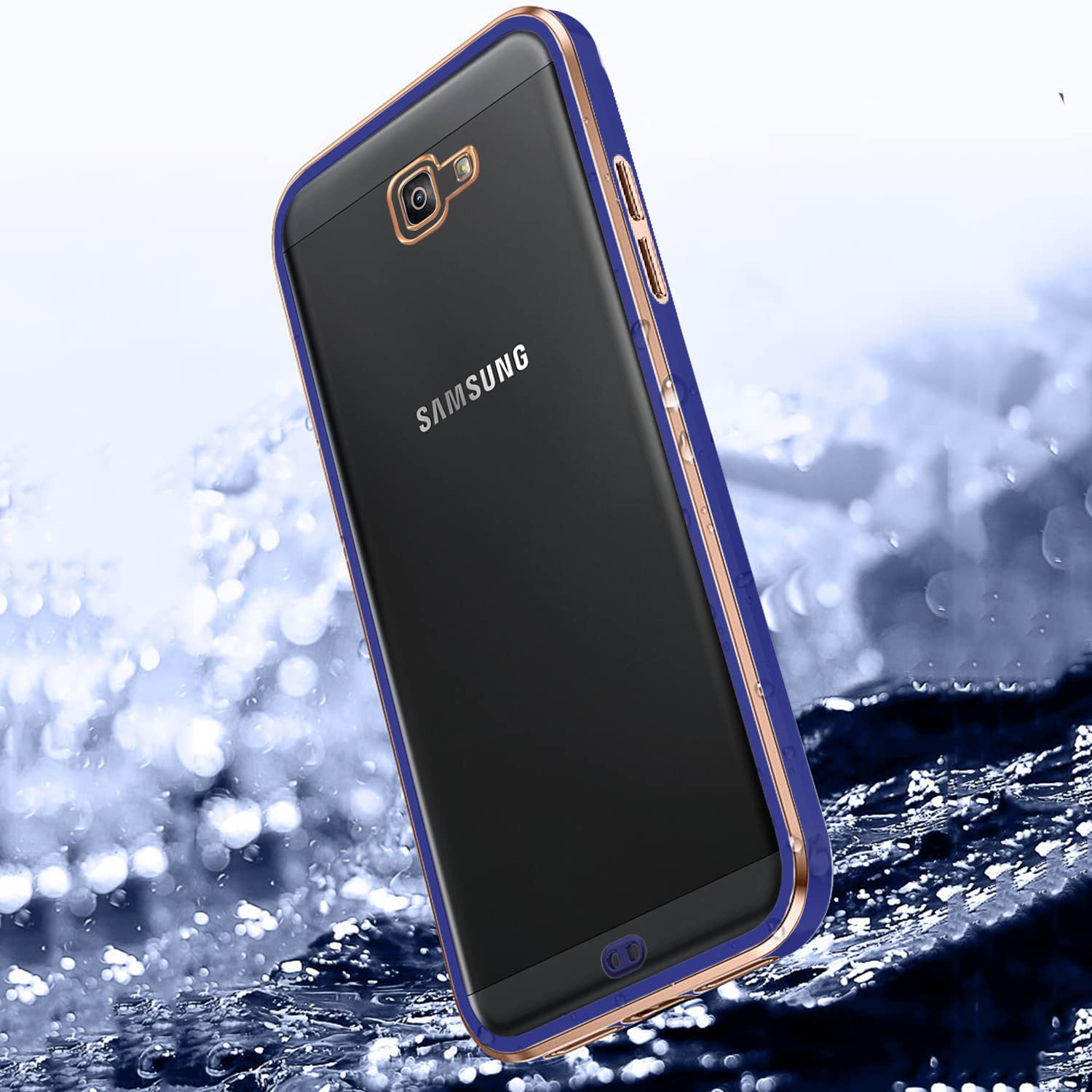Samsung J7 Prime Chrome back cover in blue by Pikkme – photo 2