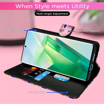 Vivo T2 Pro 5G mobile flip cover in pink flower by Pikkme – photo 5