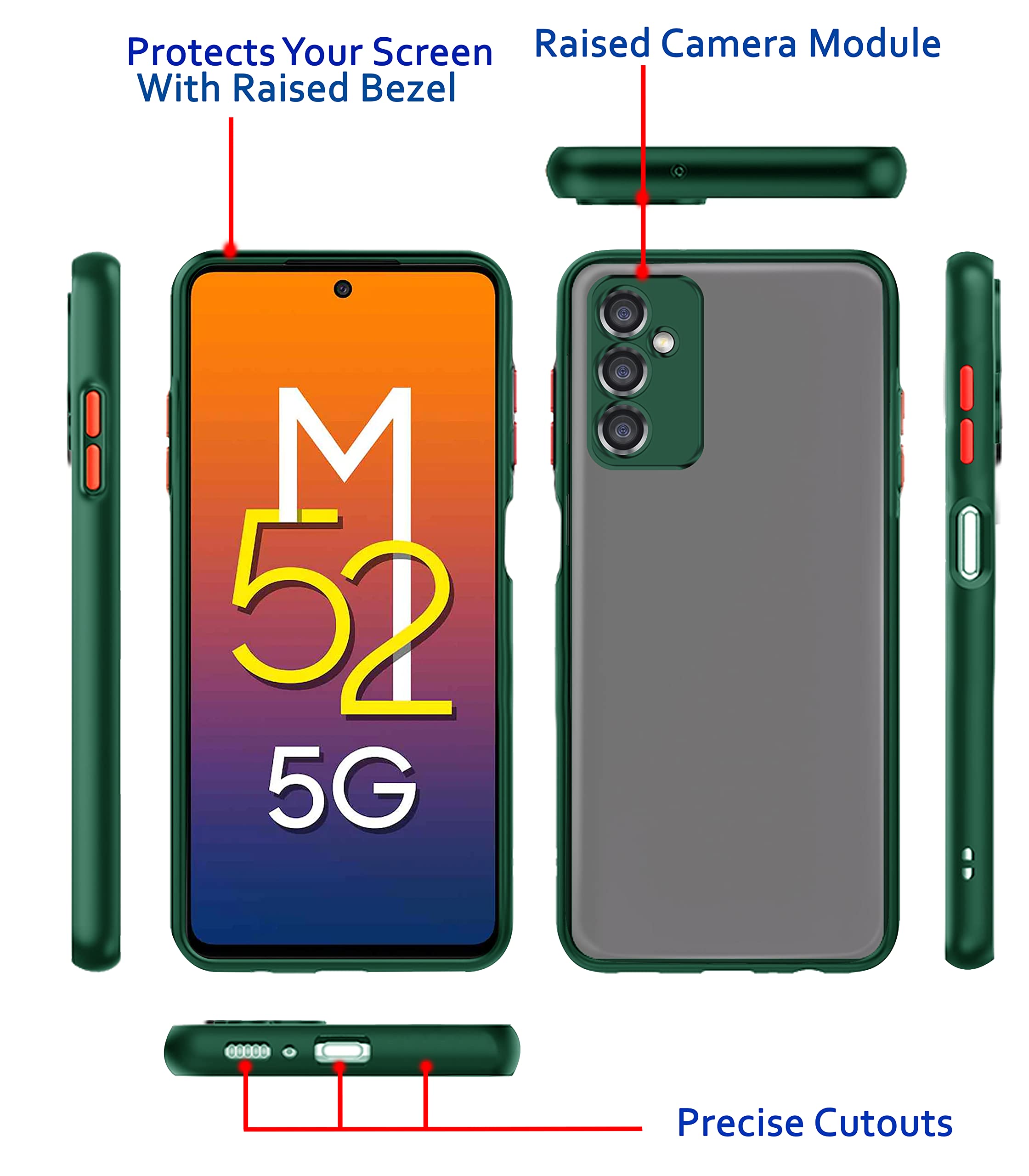 Pikkme Samsung M52 5G green back cover – photo 3