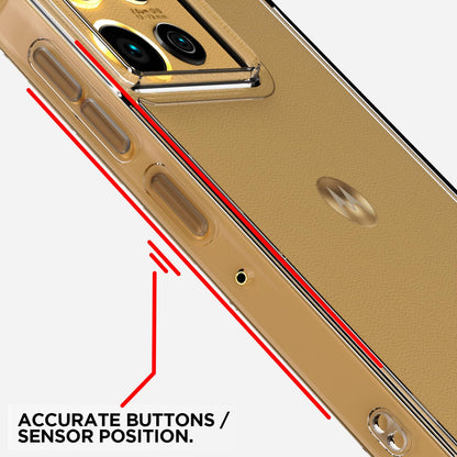 Pikkme Motorola Moto Edge 50 Neo 5G PC + TPU Crystal Clear Back Cover (Transparent)