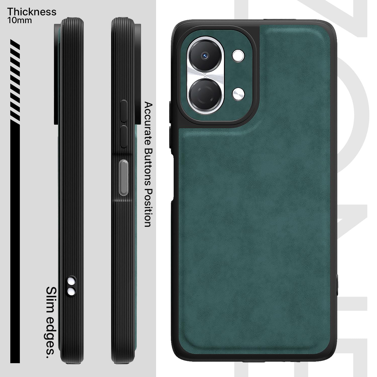Green Leather phone cover for Tecno Spark Go 3 – Pikkme – photo 3