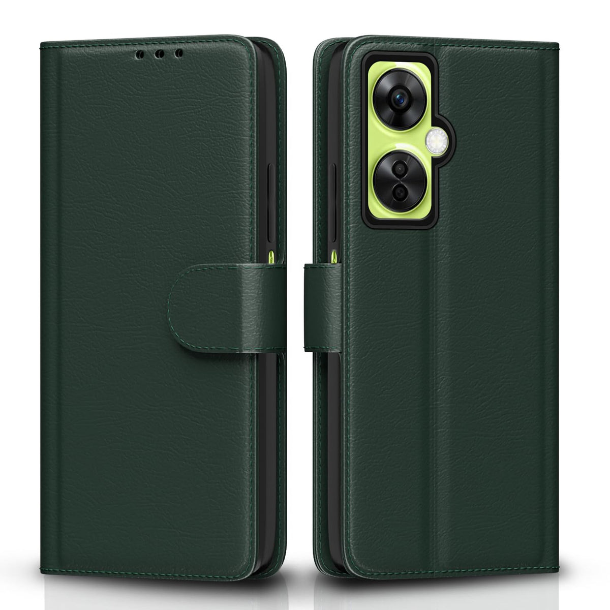 Pikkme green Wallet flip case for OnePlus Nord CE 3 Lite 5G